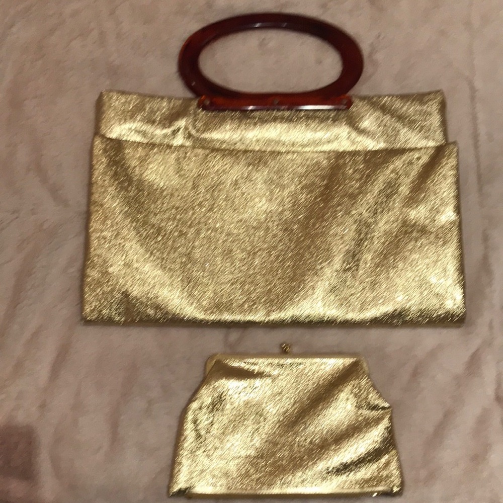 Vintage Lady's Pride Duo-Kit Gold Bag & Clutch
